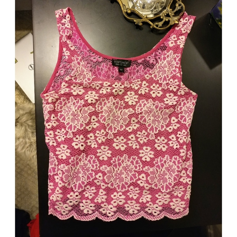 Lace pink shirt
